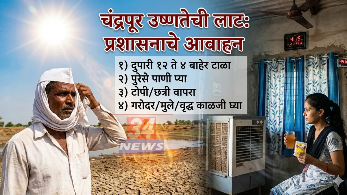 Chandrapur Heat Wave । चंद्रपूरकरांनो सावधान! स्वतःला सुरक्षित ठेवण्यासाठी प्रशासनाने दिल्या खास टिप्स