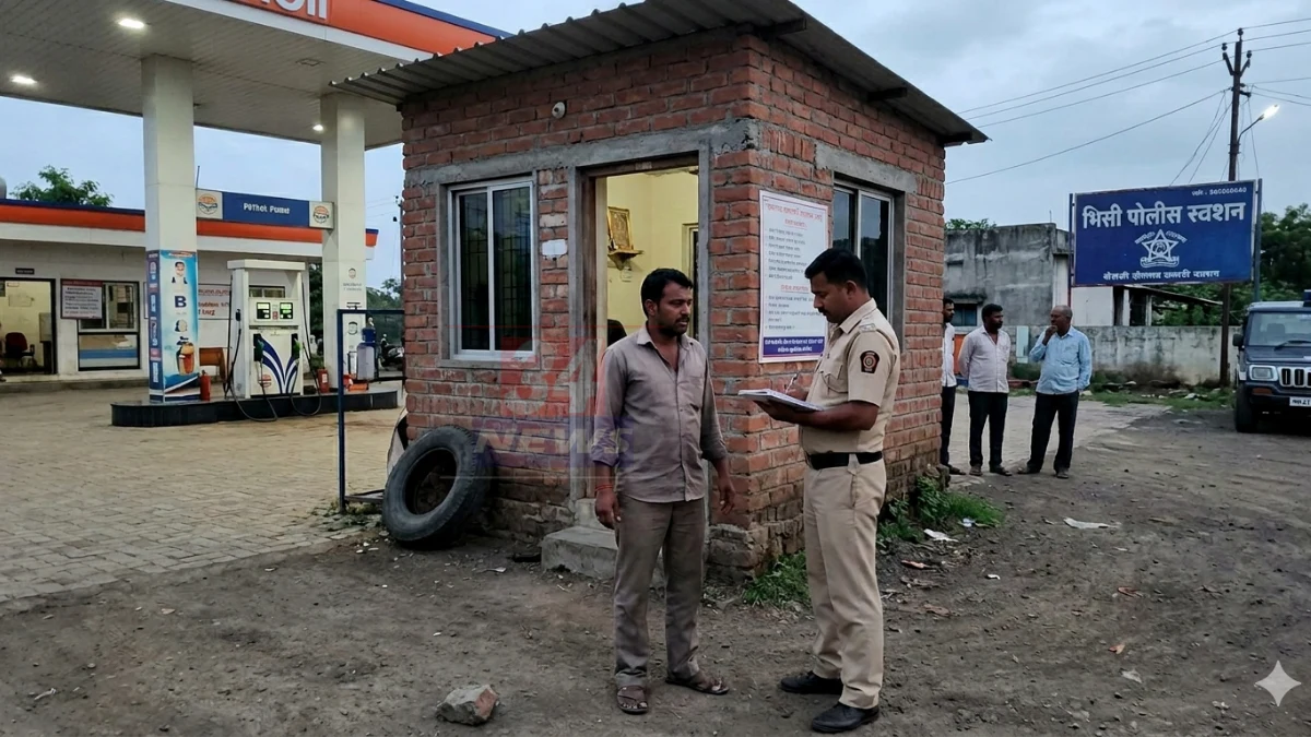 भिसी चौरस्त्यावरील पेट्रोल पंपावरून चोरीला गेलेली Maruti Omni MH 27 H 7465, Bhisi car theft